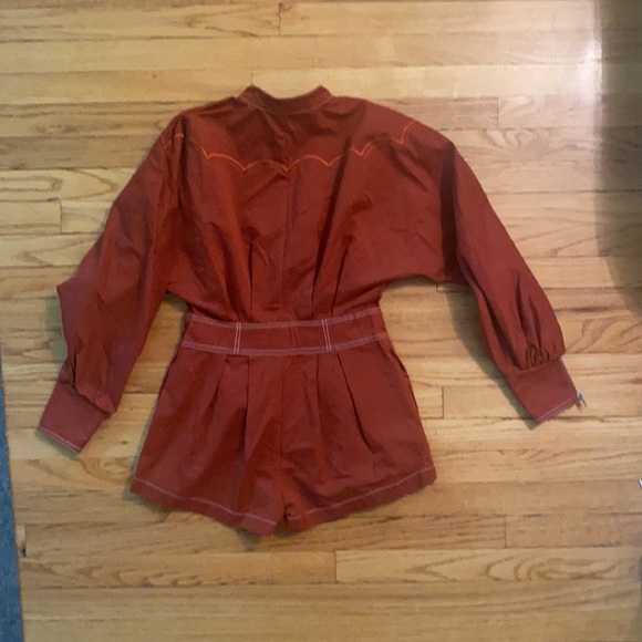 Tularosa brick red romper from revolve - Picture 3 of 3